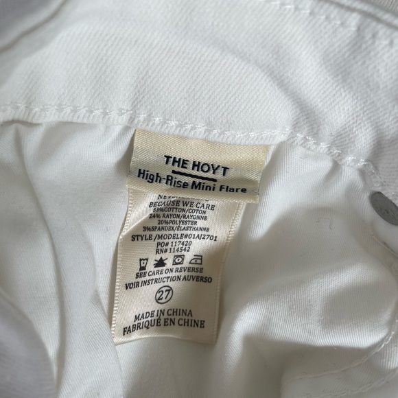 Blank NYC White High Rise Mini Flare Size 26 - Picture 9 of 11